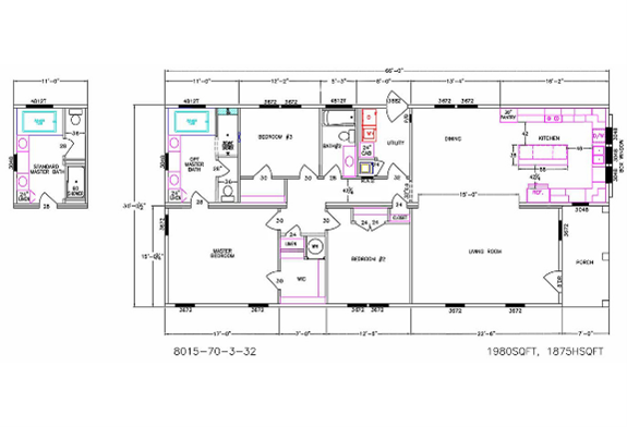 The Coach House Modular home by Franklin Homes for sale at Gulf South Homes in Houma, Louisiana